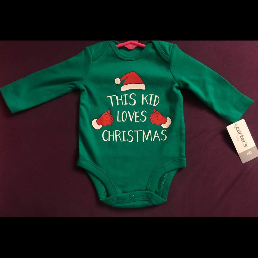 NWT Carters Newborn Christmas Onesie